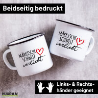 Emaille Tasse Märkische Schweiz verliebt 300ml Vintage Emaille Becher