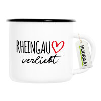 Emaille Tasse Rheingau verliebt 300ml Vintage Emaille Becher