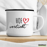 Emaille Tasse Hof verliebt 300ml Vintage Emaille Becher