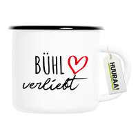 Emaille Tasse Bühl verliebt 300ml Vintage Emaille...