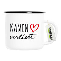 Emaille Tasse Kamen verliebt 300ml Vintage Emaille Becher