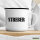 Emaille Tasse Streber Schriftzug 300ml Vintage Emaille Becher