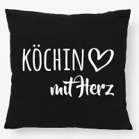 Kissen Köchin mit Herz 40x40cm