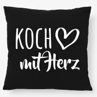 Kissen Koch mit Herz 40x40cm