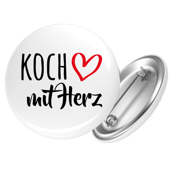 Button Koch mit Herz