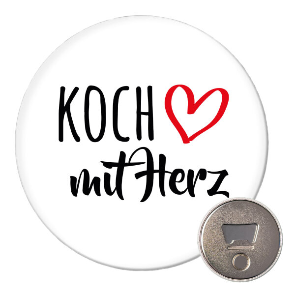Magnet Koch mit Herz 59mm Kühlschrankmagnet Flaschenöffner