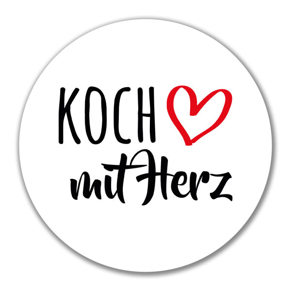 Aufkleber Koch mit Herz 10cm Sticker