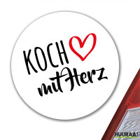 Aufkleber Koch mit Herz 10cm Sticker