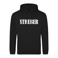 Unisex Hoodie Streber Schriftzug Größe S-3XL