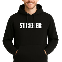 Unisex Hoodie Streber Schriftzug Größe S-3XL