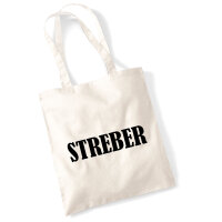 Jutebeutel Streber Schriftzug 10 Liter