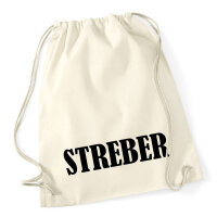 Turnbeutel Streber Schriftzug 12 Liter