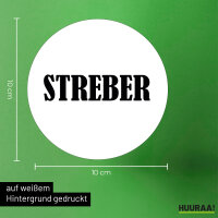 Aufkleber Streber Schriftzug 10cm Sticker