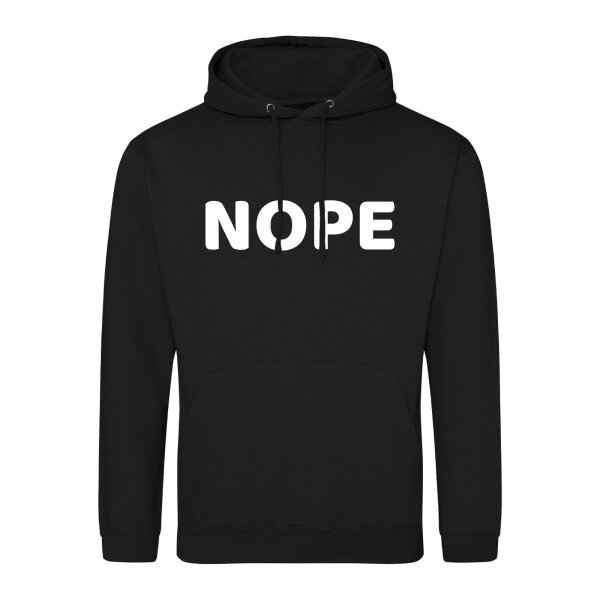 Unisex Hoodie Nope Schriftzug Größe S-3XL