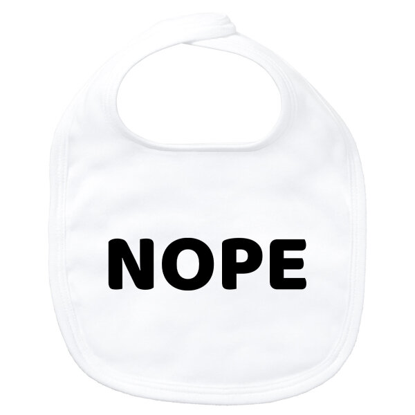 Baby Lätzchen Nope Schriftzug
