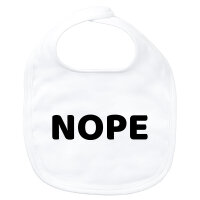 Baby Lätzchen Nope Schriftzug