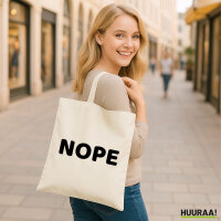 Jutebeutel Nope Schriftzug 10 Liter