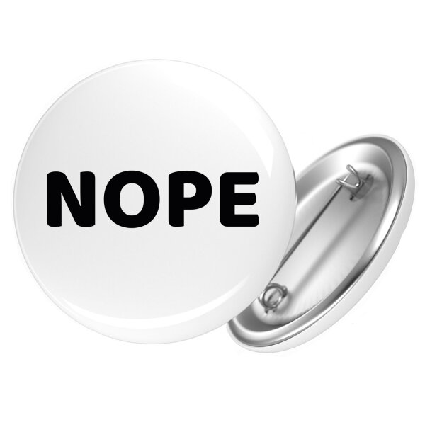 Button Nope Schriftzug
