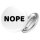 Button Nope Schriftzug