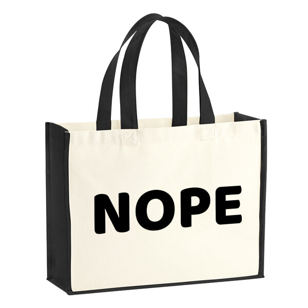 Jutetasche Nope Schriftzug 21 Liter Black