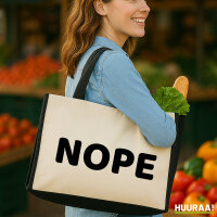 Jutetasche Nope Schriftzug 21 Liter Black