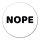Aufkleber Nope Schriftzug 10cm Sticker