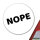 Aufkleber Nope Schriftzug 10cm Sticker
