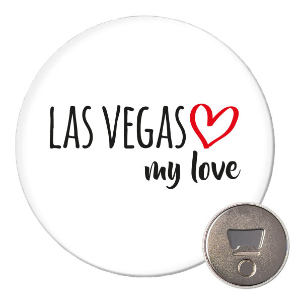 Magnet Las Vegas my love 59mm Kühlschrankmagnet Flaschenöffner