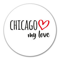 Aufkleber Chicago my love 10cm Sticker