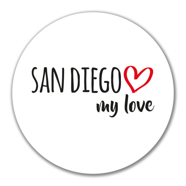 Aufkleber San Diego my love 10cm Sticker