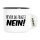 Emaille Tasse Bevor du fragst Nein Schriftzug 300ml Vintage Emaille Becher