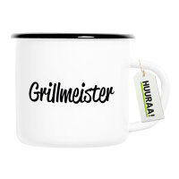 Emaille Tasse Grillmeister BBQ 300ml Vintage Emaille Becher