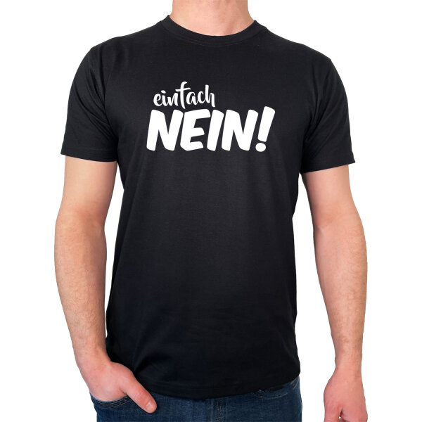 Herren T-Shirt Einfach Nein Schriftzug Größe S-3XL