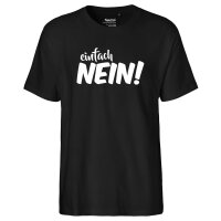 Herren T-Shirt Einfach Nein Schriftzug Größe...