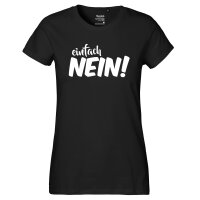 Damen T-Shirt Einfach Nein Schriftzug Größe...