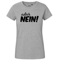 Damenshirt Einfach Nein Schriftzug Größe XL Sport Grey