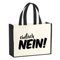 Jutetasche Einfach Nein Schriftzug 21 Liter Black