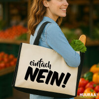 Jutetasche Einfach Nein Schriftzug 21 Liter Black