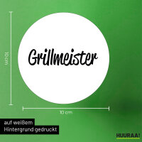 Aufkleber Grillmeister BBQ 10cm Sticker
