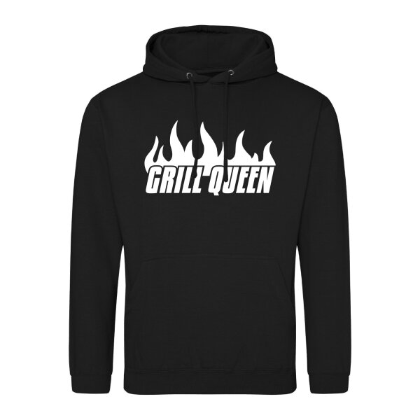 Unisex Hoodie Grill Queen Flammen Größe S-3XL