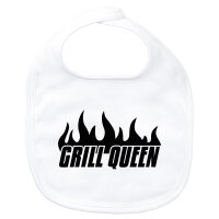 Baby Lätzchen Grill Queen Flammen Klettverschluss