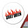 Aufkleber Grill Queen Flammen 10cm Sticker