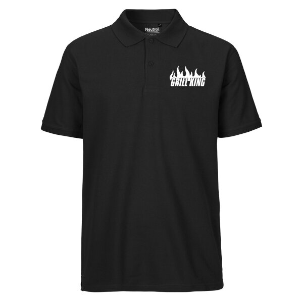 Herren Polo Shirt Grill King Flammen Größe S-3XL