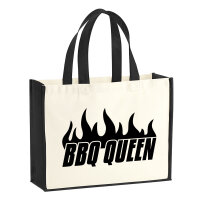 Jutetasche BBQ Queen Flammen 21 Liter Black