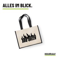 Jutetasche BBQ Queen Flammen 21 Liter Black