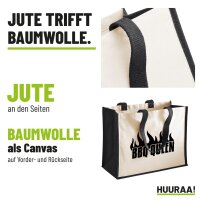 Jutetasche BBQ Queen Flammen 21 Liter Black