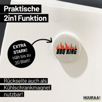 Magnet BBQ King Flammen 59mm Kühlschrankmagnet Flaschenöffner