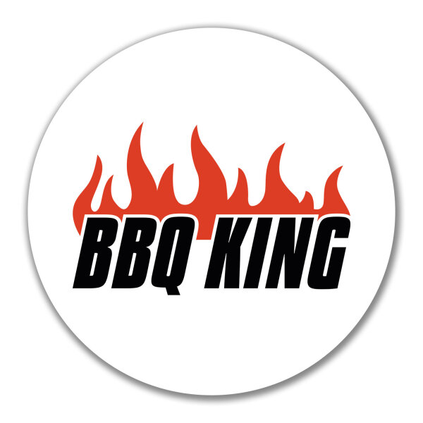 Aufkleber BBQ King Flammen 10cm Sticker