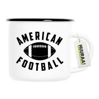 Emaille Tasse American Football Ball 300ml Vintage Emaille Becher
