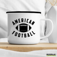 Emaille Tasse American Football Ball 300ml Vintage Emaille Becher